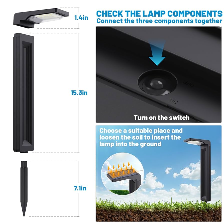Sunvivo Solar Path Lights,2 Modes(Cold White or Warm White